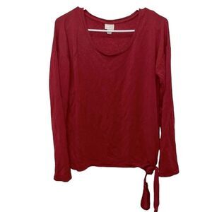 A New Day Red Long Sleeve Blouse